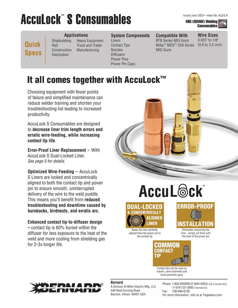 Bernard Acculock S Consumables