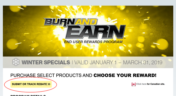 Submit your ESAB Burn & Earn Rebate