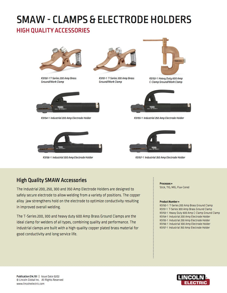 Lincoln Industrial Ground Clamp Spec Sheet Cover