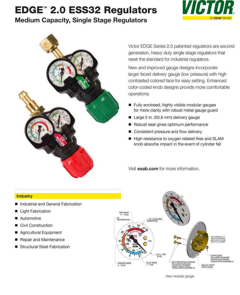 Victor EDGE 2.0 Regulator Spec Sheet