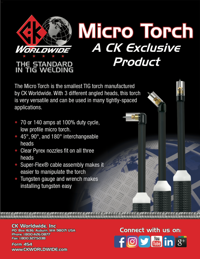 CK Worldwide Micro Torch Data Sheet