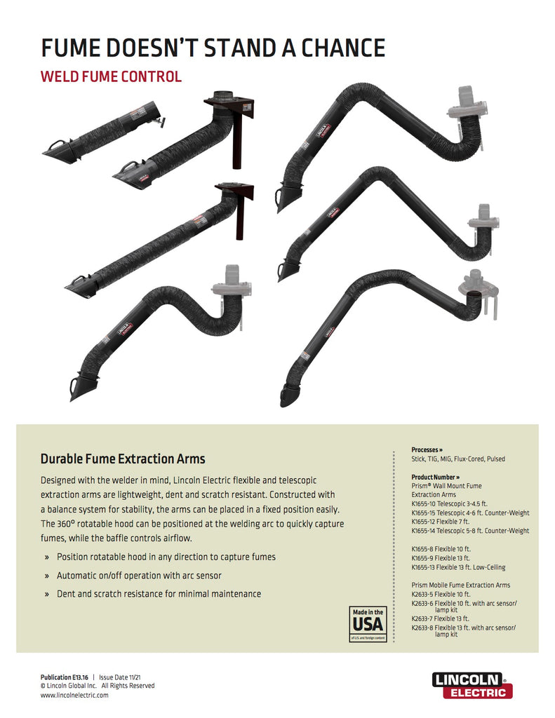 Prism Fume Extraction Arm