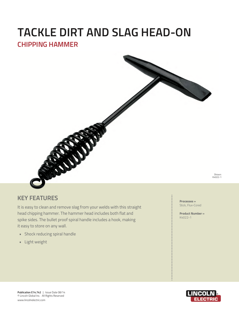 Lincoln Radius Chipping Hammer - K4022-1