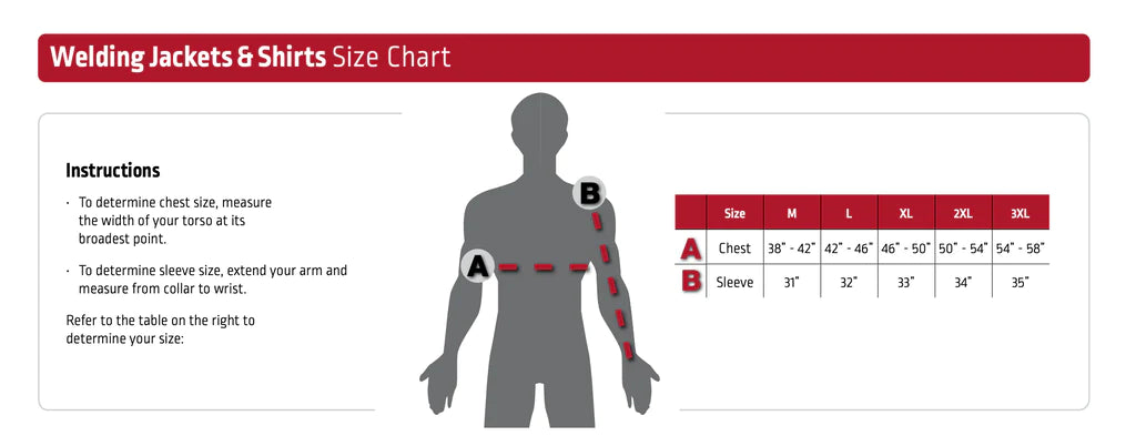 Lincoln Electric Jacket Size Chart