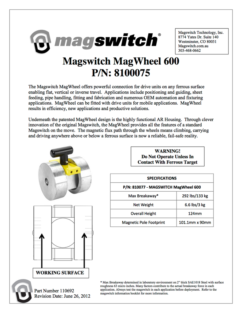 Magswitch MagWheel 600 - 8100075