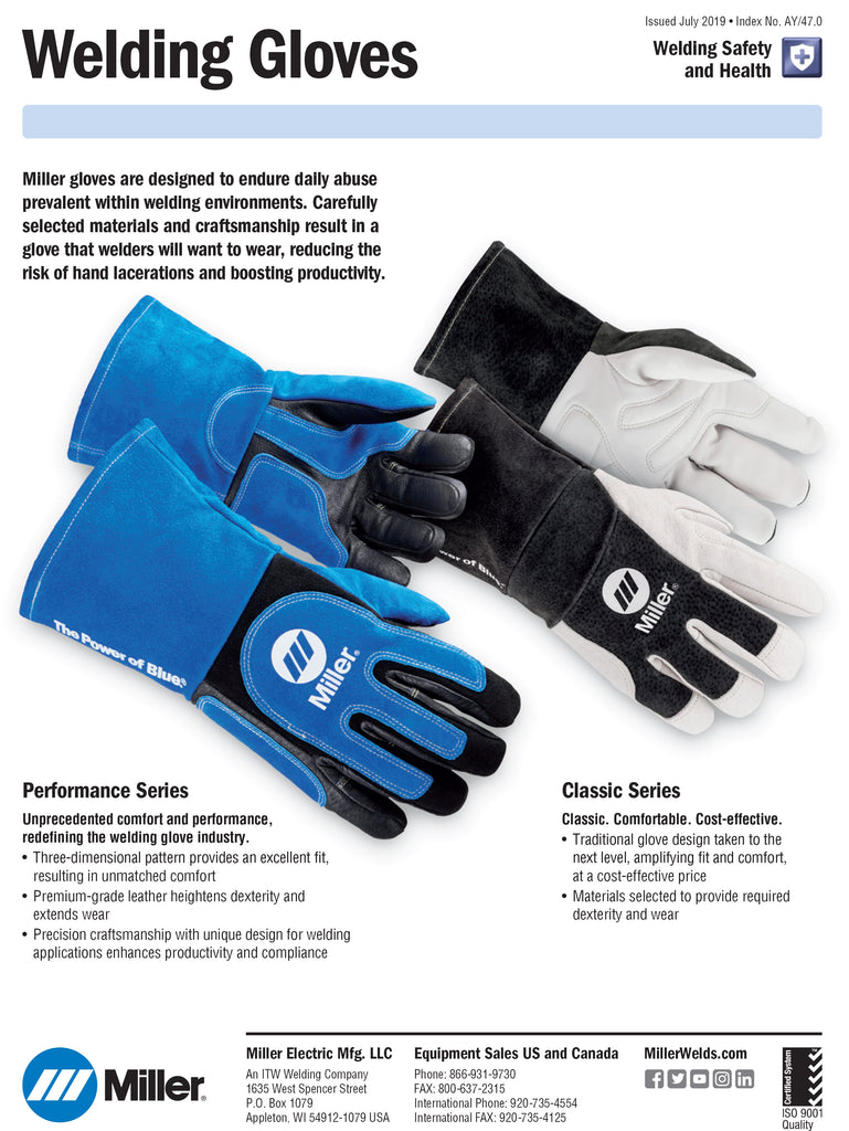 Miller Welding Gloves Specs