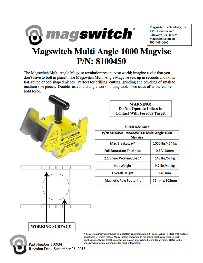 Magswitch MagVise 1000 - 8100450