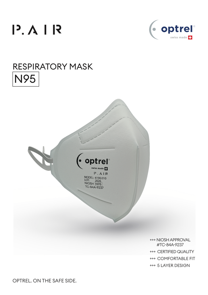 Optre P.AIR N95 Half Mask Respirator Datasheet - 4190.010