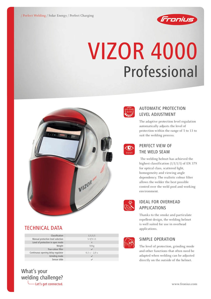 Fronius Vizor 4000 Professional