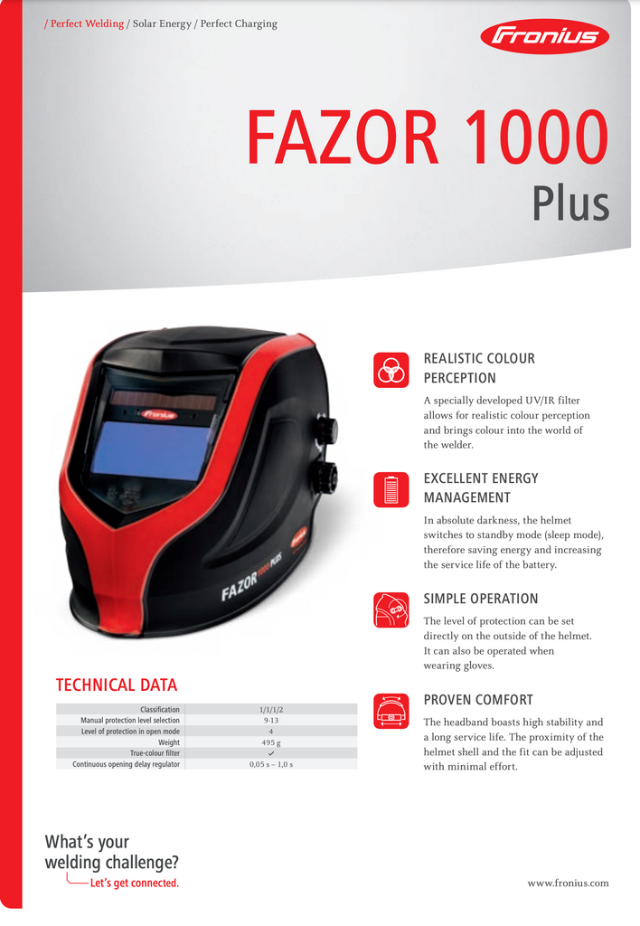 Fronius Fazor 1000 Spec Sheet