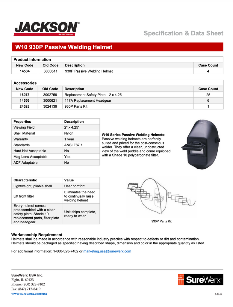 huntsman WH10 930P Spec Sheet