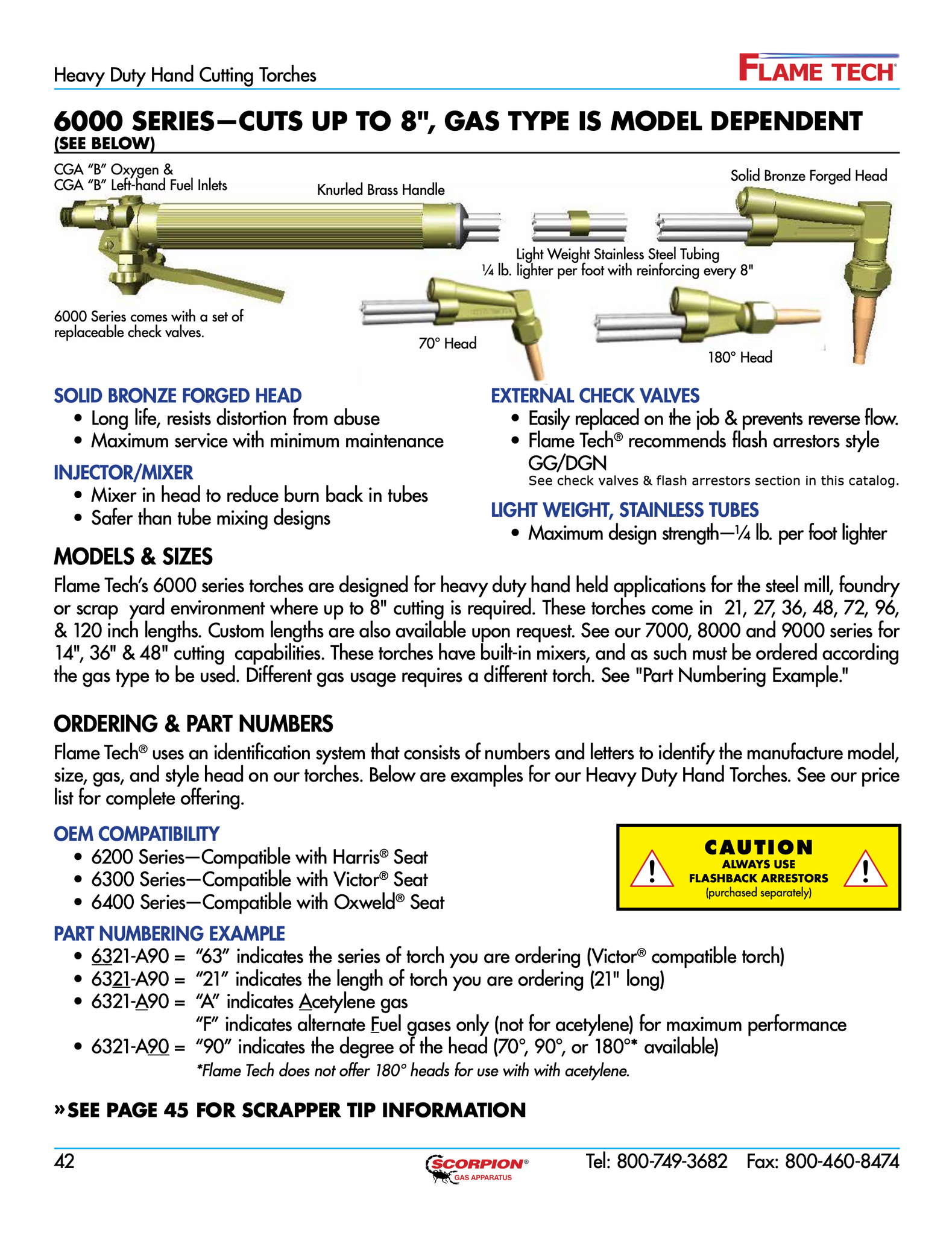 Flame Tech Acetylene Torch Spec Sheet