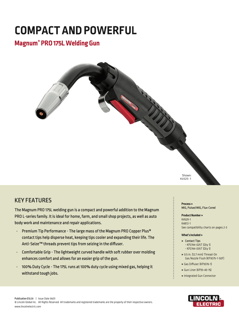 Magnum PRO 175L Spec Sheet