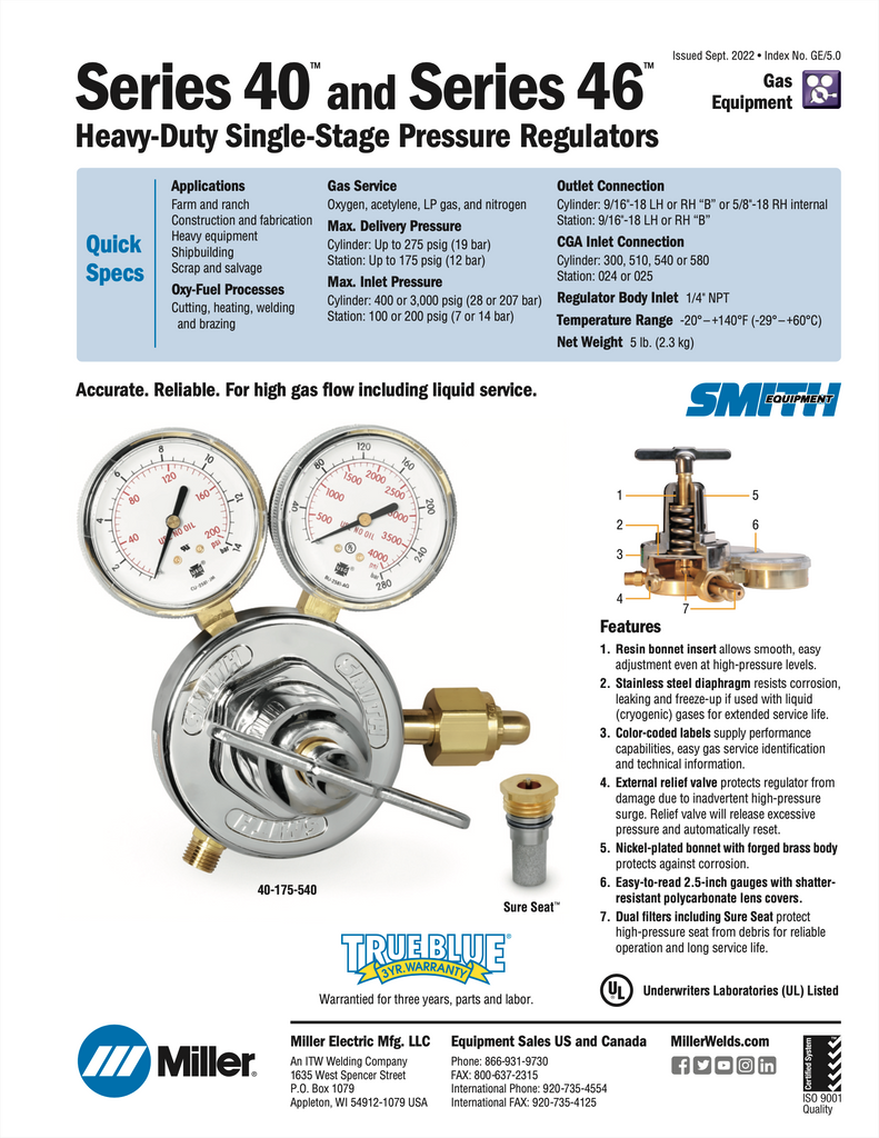 Smith Series 46 Heavy Duty Regulator Spec Sheet