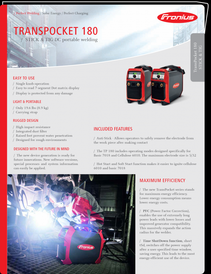 TransPocket 180 Spec Sheet