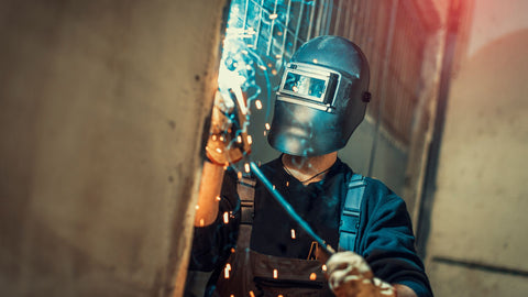 Welder on jobsite