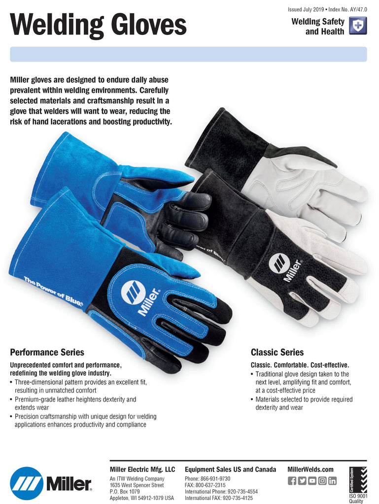 Miller Glove Spec Sheet 