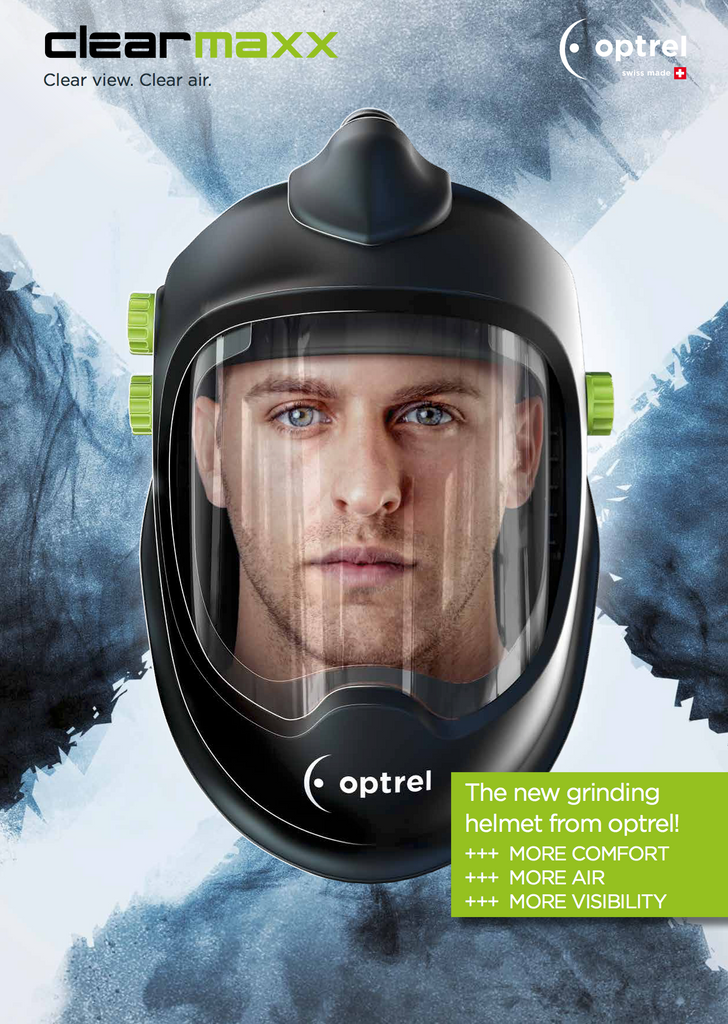 Optrel Clearmaxx Grinding Face Shield and PAPR Spec Sheet