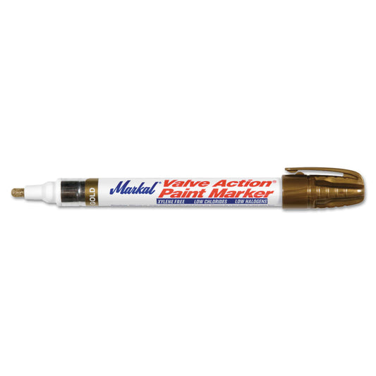 Markal Valve Action Paint Marker, Yellow, 1/8