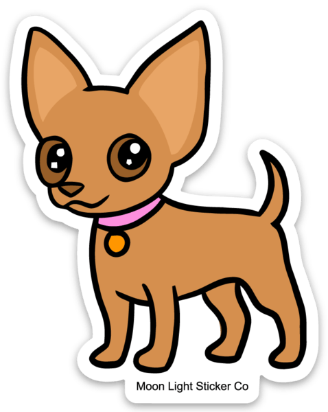 cascada popular Decir a un lado Chihuahua Sticker – Moon Light Sticker Co.