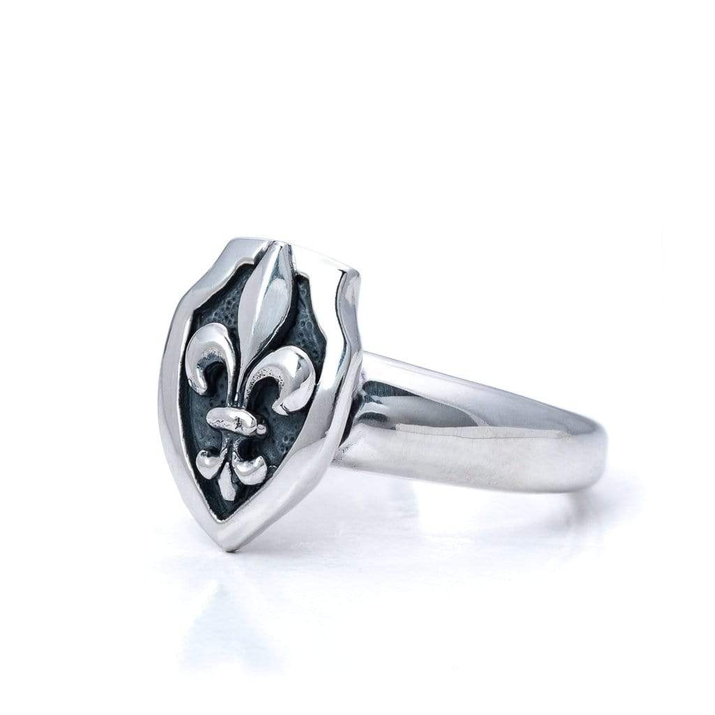 Fleur-de-Lis Shield Ring – Bloodline Design Canada