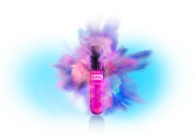 Gel intense Durex avec une explosion rose et violette