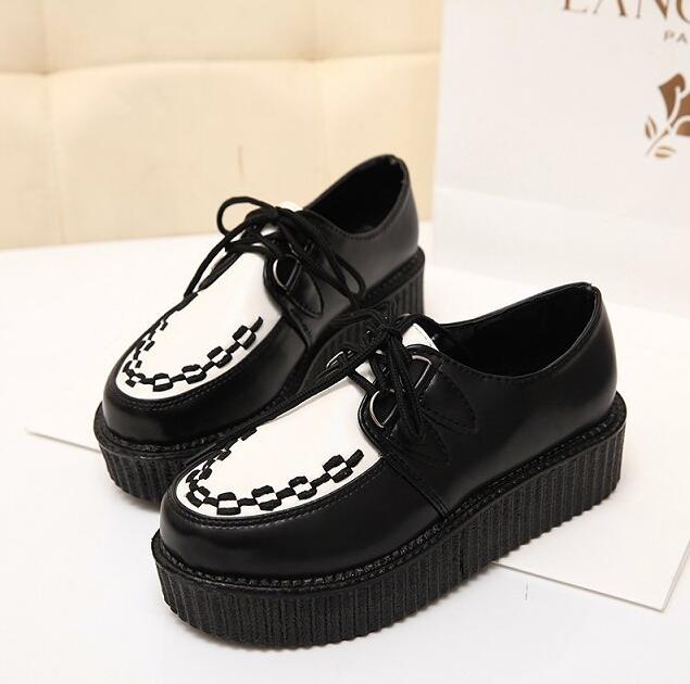 white platform creepers