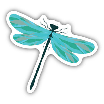 Teal Dragonfly Sticker
