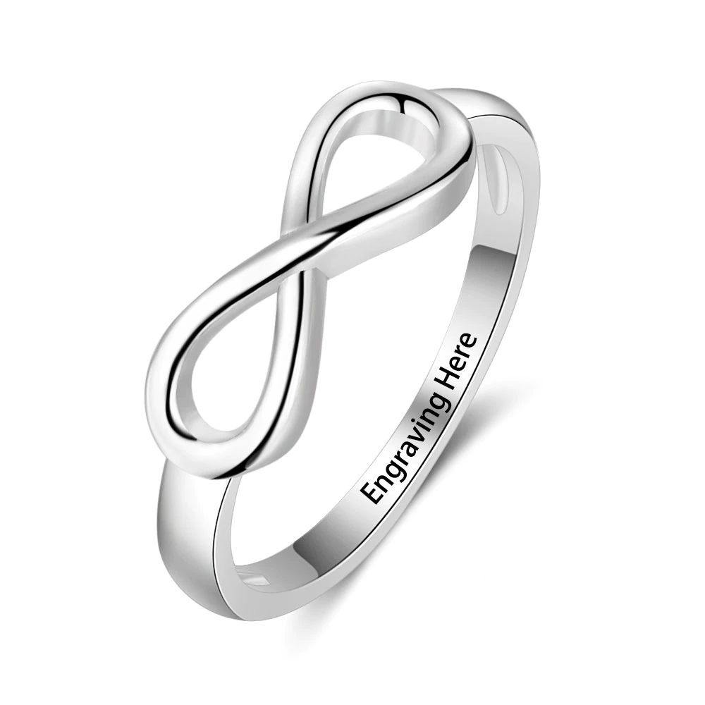 Personalized Infinity Love Knot Ring - Personalized Jewellery