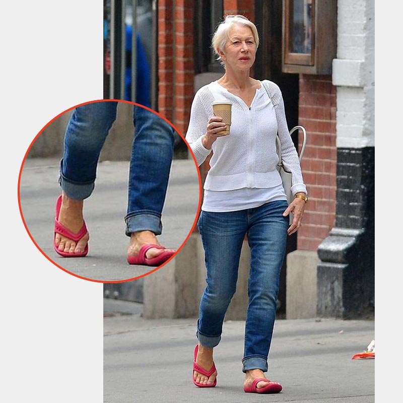 Silver Screen Icon, Helen Mirren with Bunions