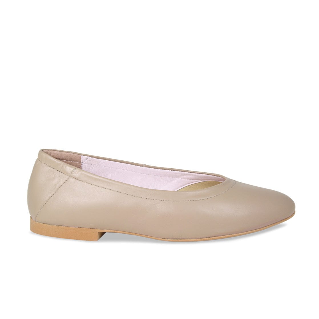 Luna: Taupe Leather – Soft Ballet Flats for Bunions – Sole Bliss USA