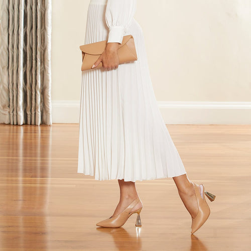 heels with cream dress｜TikTok Search
