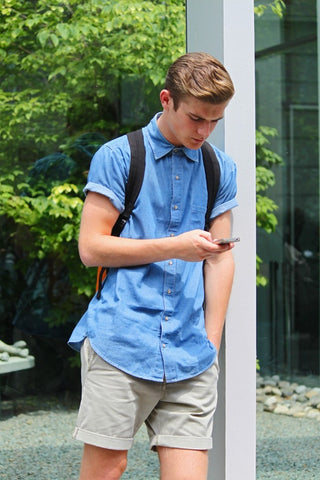 Bluebell søn bark Short Sleeved Button-Downs (…and that top button!) – Brick & Mortar