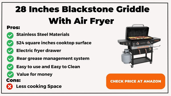 28 Inches Blackstone Griddle With Air Fryer Features