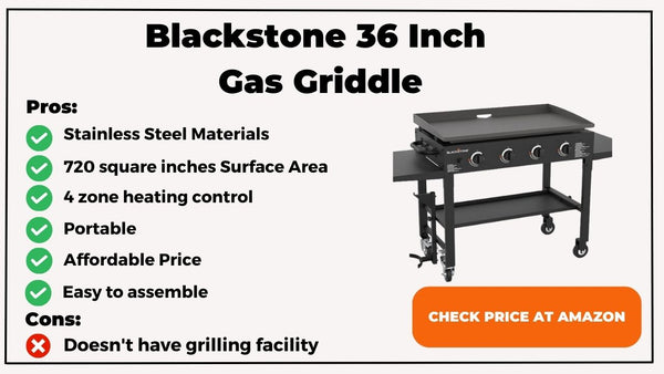 Plancha de gas Blackstone de 36 pulgadas