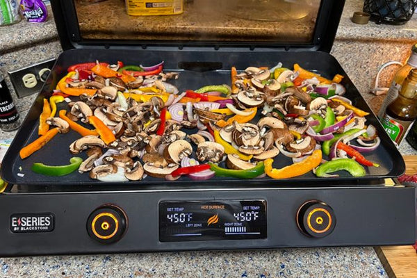 Cooking on Blackstone E-Series griddle