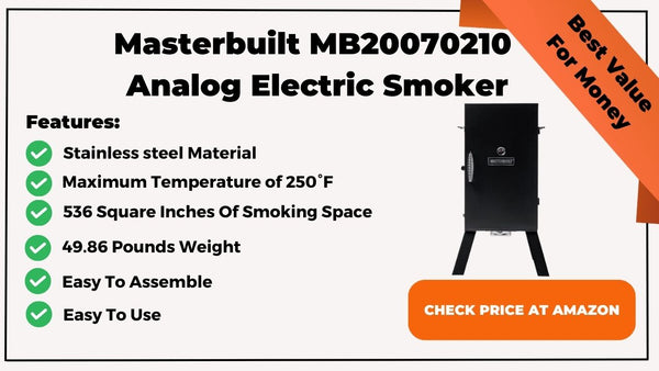 Masterbuilt MB20070210 Analog Electric Smoker