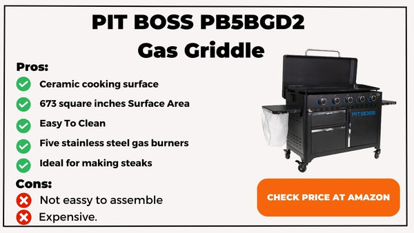 Características de la plancha de gas PIT BOSS PB5BGD2