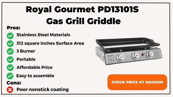 Royal Gourmet PD13101S Gas Grill Griddle
