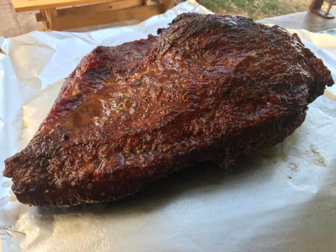 First time using plastic wrap over my finished and butcher paper wrapped  brisket while resting it. May be a coincidence but this was one of my best  ever. : r/pelletgrills