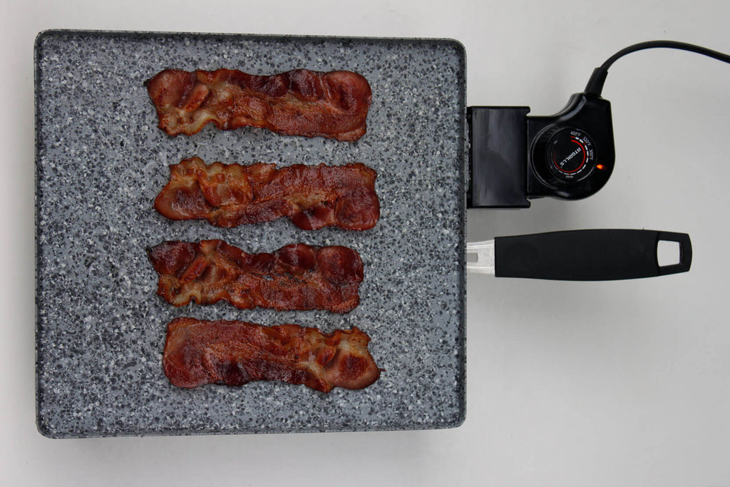 Bacon on electric griddle pan