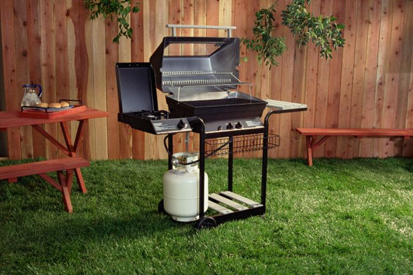 cooking under a covered patio