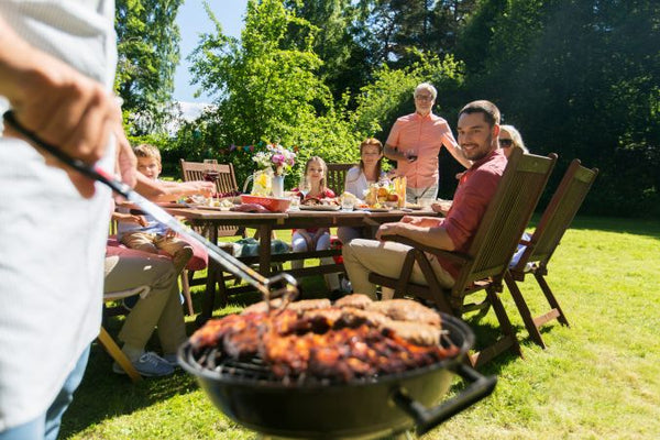 enjoying a BBQ party in summer 