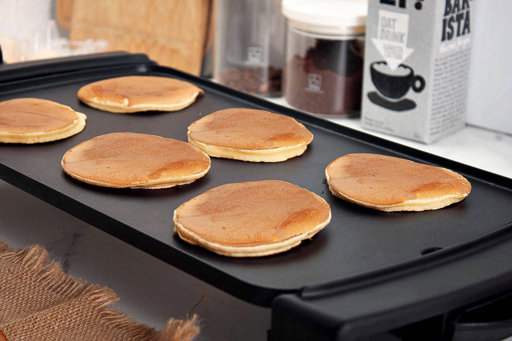 Pancakes on indoor electric griddle