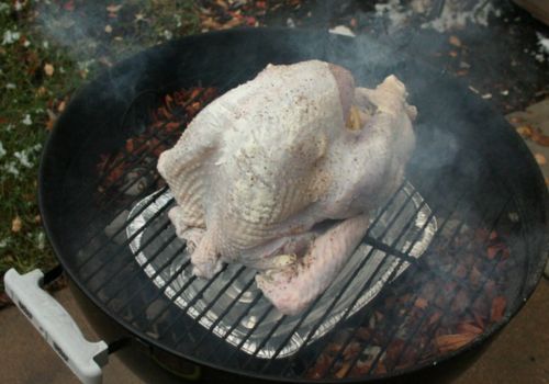smoking a overnight marinated turkey