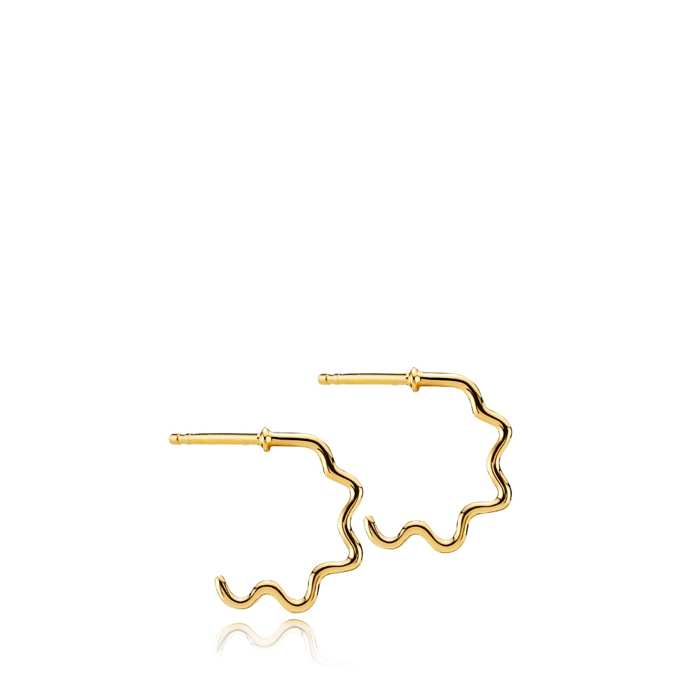 Billede af YOUNG ONE SNAKE - Earring goldplated silver