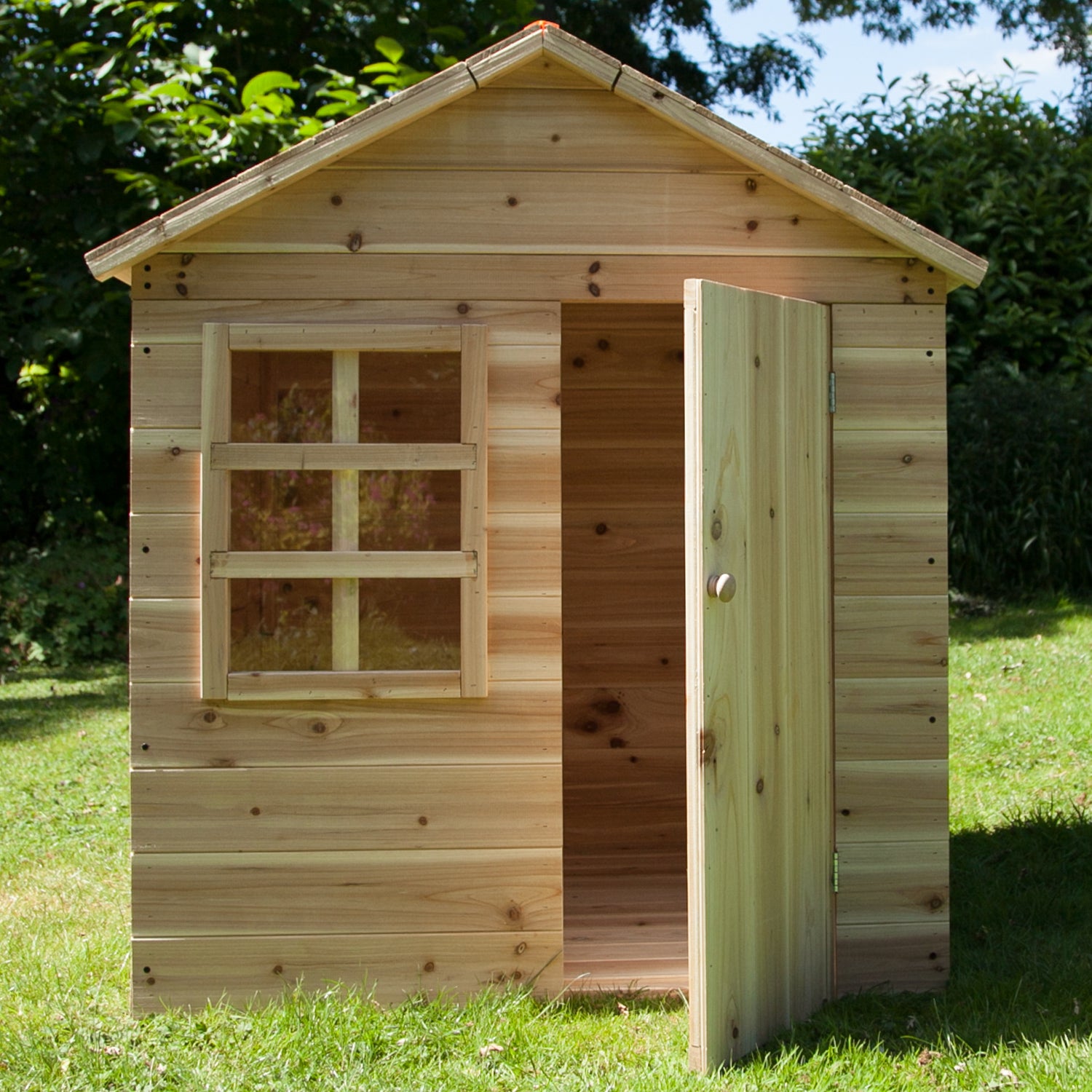 corner wooden playhouse