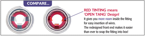 Standard Tang versus Open Tang ( Red Tinting )