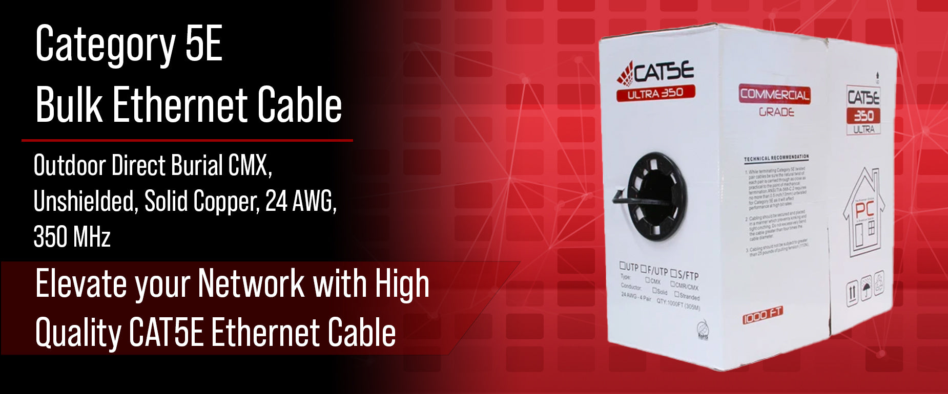 CAT5E Bulk Outdoor Direct Burial Cable