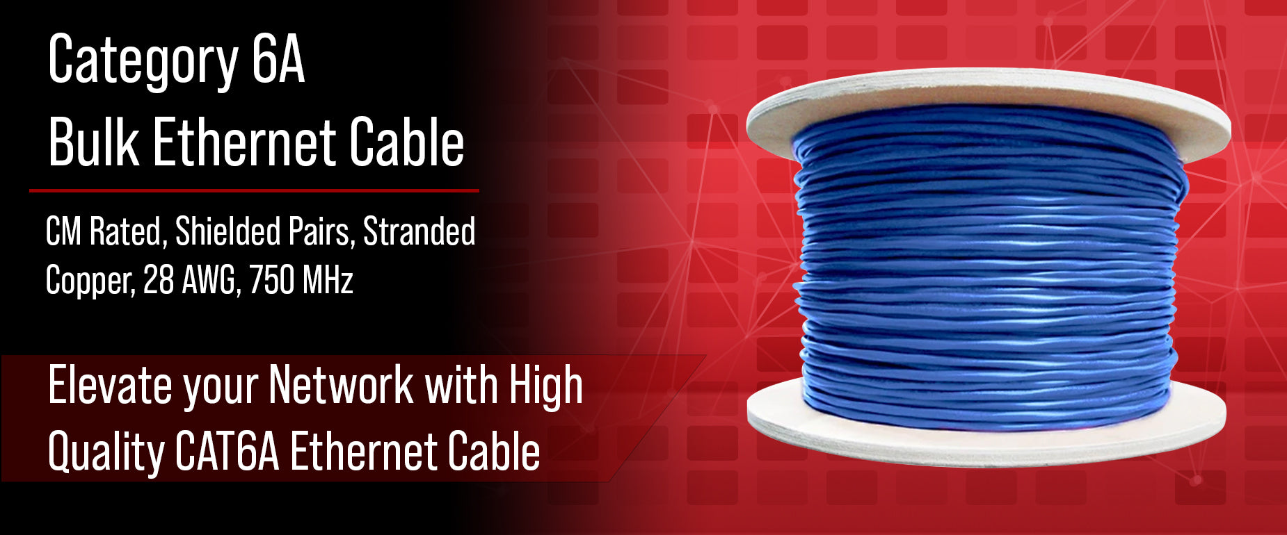 CAT6A Stranded Shielded Pairs Bulk Ethernet Cable